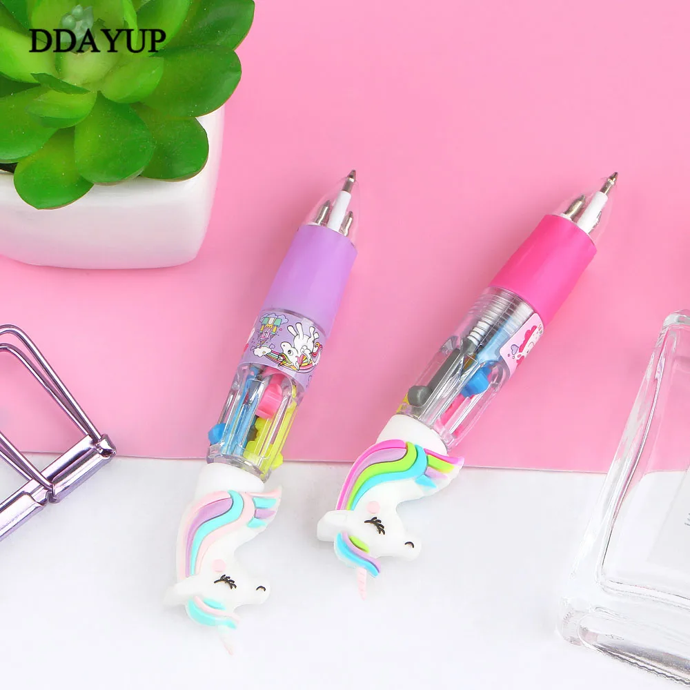 ballpoint pen multifunction ballpoint pen multifunctional pen ball point pen 2Pcs/lot Mini Unicorn Cartoon Silicone 4 Colors Chunky Ballpoint Pen School Office Supply Gift Stationery Papelaria Escolar