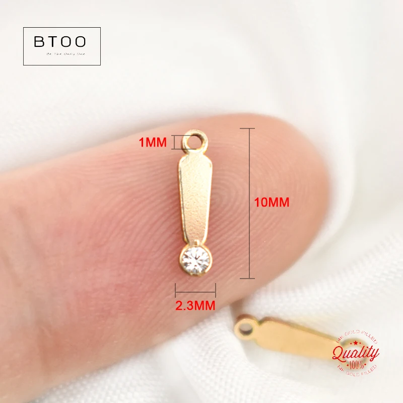 14K Gold Filled Hour Hand Charm Connector Pendant For Bracelet Necklace Earring DIY Jewelry Tarnish Resistant Jewelry Findings