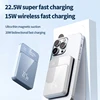 5000mAh portable magnetic wireless charging power bank 22.5W super fast charging digital display mobile phone power bank 4