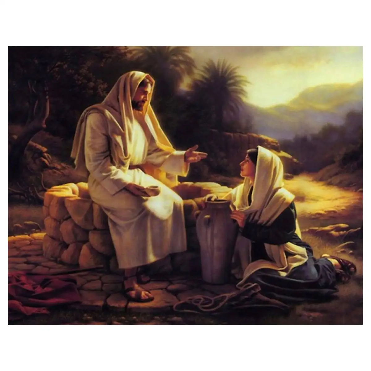 1 Set 40X50CM/15.74X19.69inch Religiöses Jesus-Kreuzstich-Set DIY-Kit 11CT/14CT Vollstickerei als Geschenk Neu eingetroffen