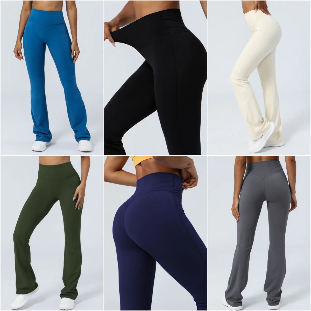 Women Yoga Pants 4 Way Stretch Tummy Control Workout Running Bell Bottom Leggings Long Bootleg Gym Flare Pants Women Sportswear