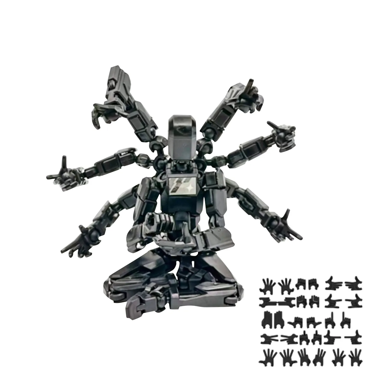 13, Actionfigur, Modell, Roboter, Ganzkörper-Cartoon-Figur, Desktop-Dekoration, 3D-gedruckter beweglicher Shapeshift-Roboter