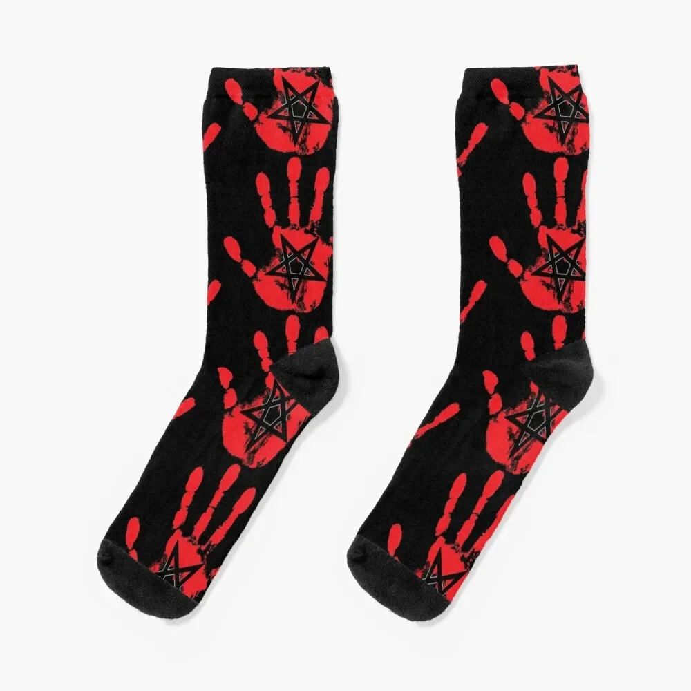 

Left Hand Path - Pentagram Socks retro christmas gifts new year winter thermal Designer Man Socks Women's