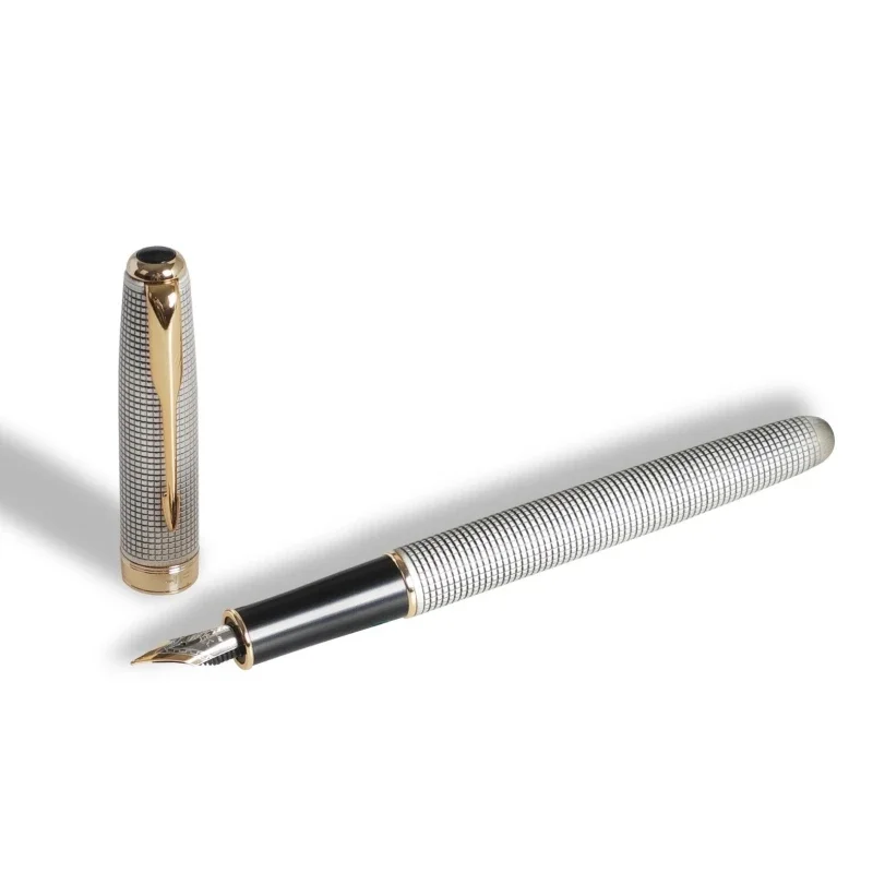 JINHAO 75 Fountain Pen New Plaid Silver Series 0.5mm for Business Office School Writing Gift