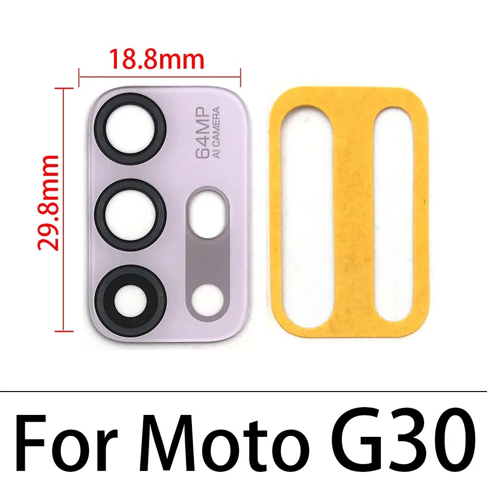 모토 G 파워 2021 스타일러스 5G 플러스 G10 G20 G30 카메라 유리 렌즈 후면 카메라 유리 렌즈 (접착 스티커 포함) 새 교체품