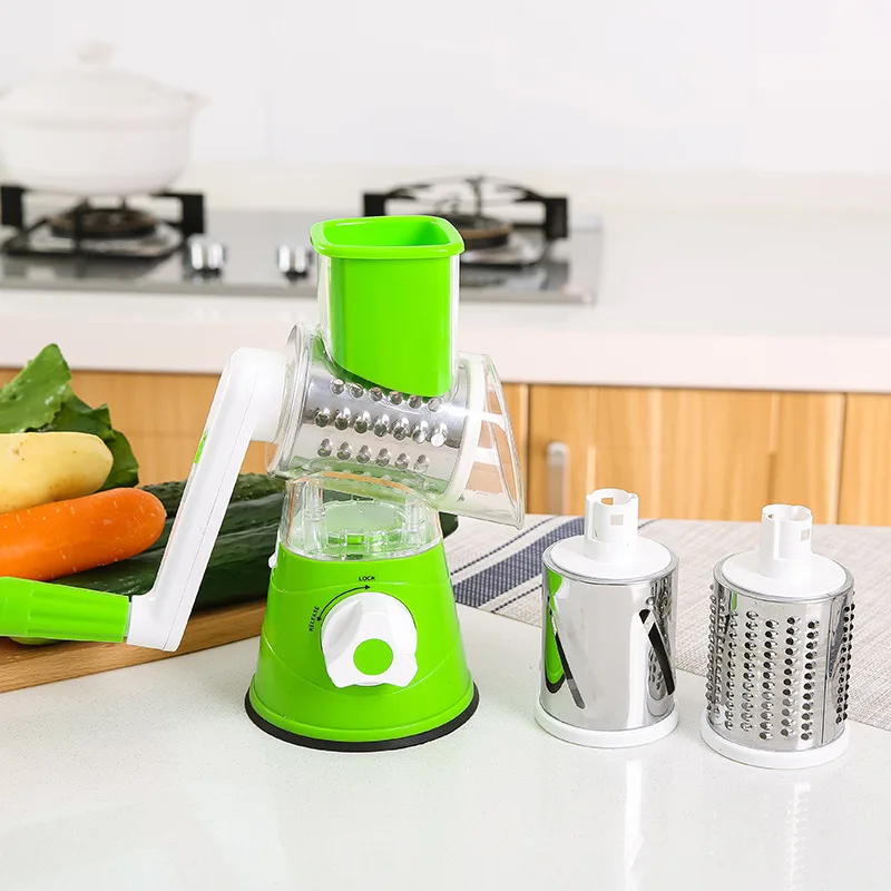 3-in-1 Vegetable Cutter Manual Rotary Cheese Grater Vegetable Cutter Hand Cranked Potato Slicer Multifunctional Kitchen Gadgets vegetable slicer vegetable cutter cheese grater