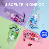 4-Pack Travel-Size Moisturizing Hand Sanitizer Gel (1.8oz each) | Rinse-Free & Formaldehyde-Free with Aloe Vera & Vitamin E | Fr