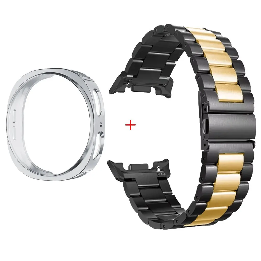 Luxury Stainless Steel Metal Strap with Full Coverage Case - Premium Bracelet Accessory