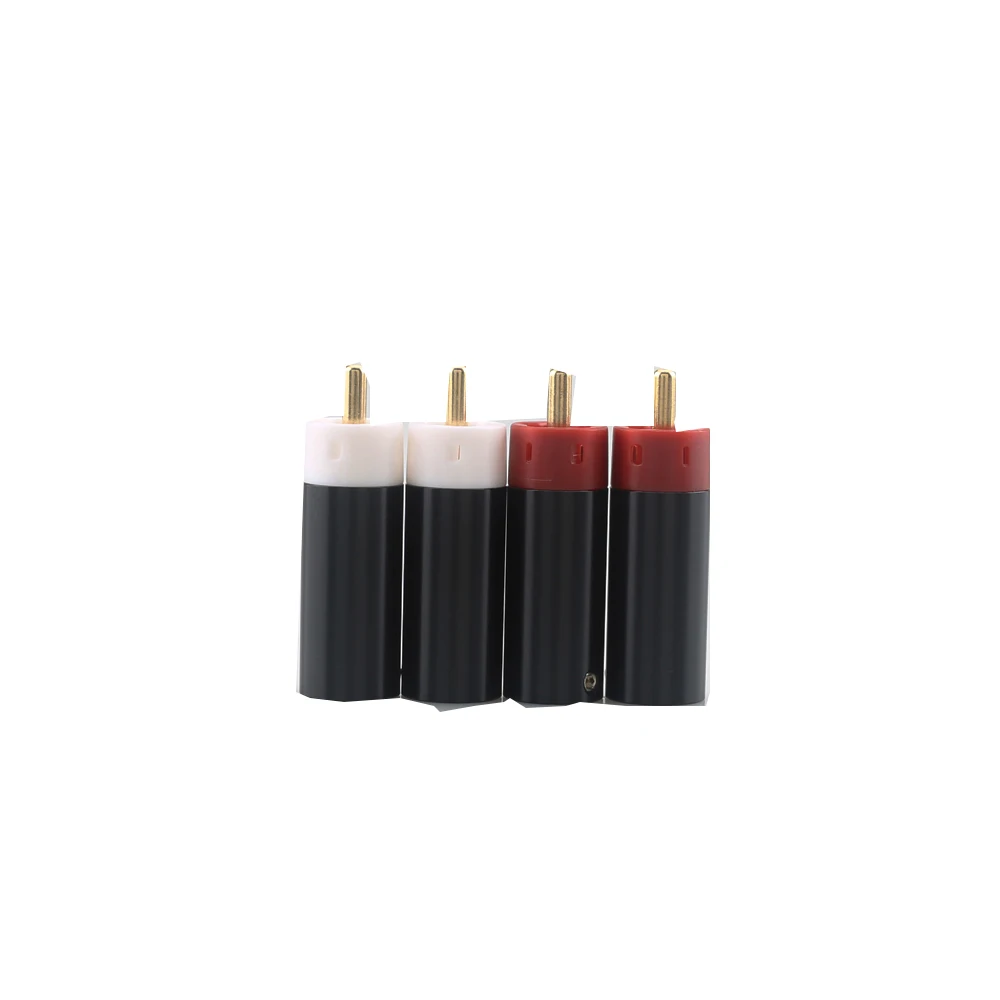 

Hifi Audio Gold Plated Star Cable Line RCA Plug Connector, High End Jack 8mm Audio Wire Cord RCA Plugs Connectors