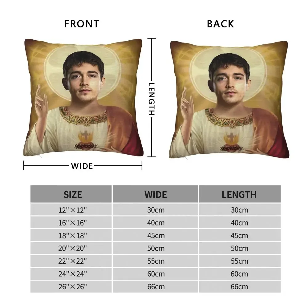 Description Picture 5 of itemCharles Leclerc Jesus Funny Pillowcase Printing Polyester Cushion Cover Decoration Throw Pillow Case Cover Home Zipper 45*45cm