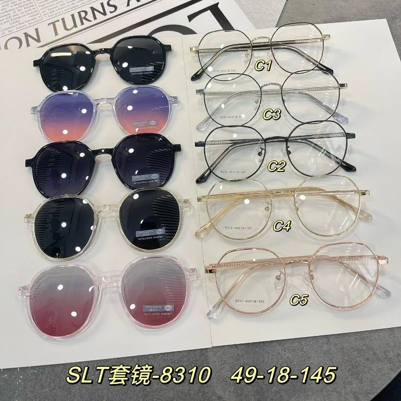 Occhiali Da Sole Polarizzati Clip-On 2 In 1 Round Clip On Occhiali Da Sole Uomo Donna Occhiali Da Sole Occhiali Da Vista Lenti Clear Driving