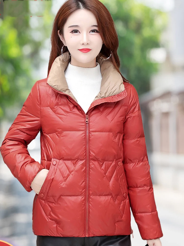 

Новинка 2023, зимняя куртка, женские парки, Корейская свободная короткая куртка с воротником-стойкой, пуховая Хлопковая женская парка, теплая Повседневная Верхняя одежда