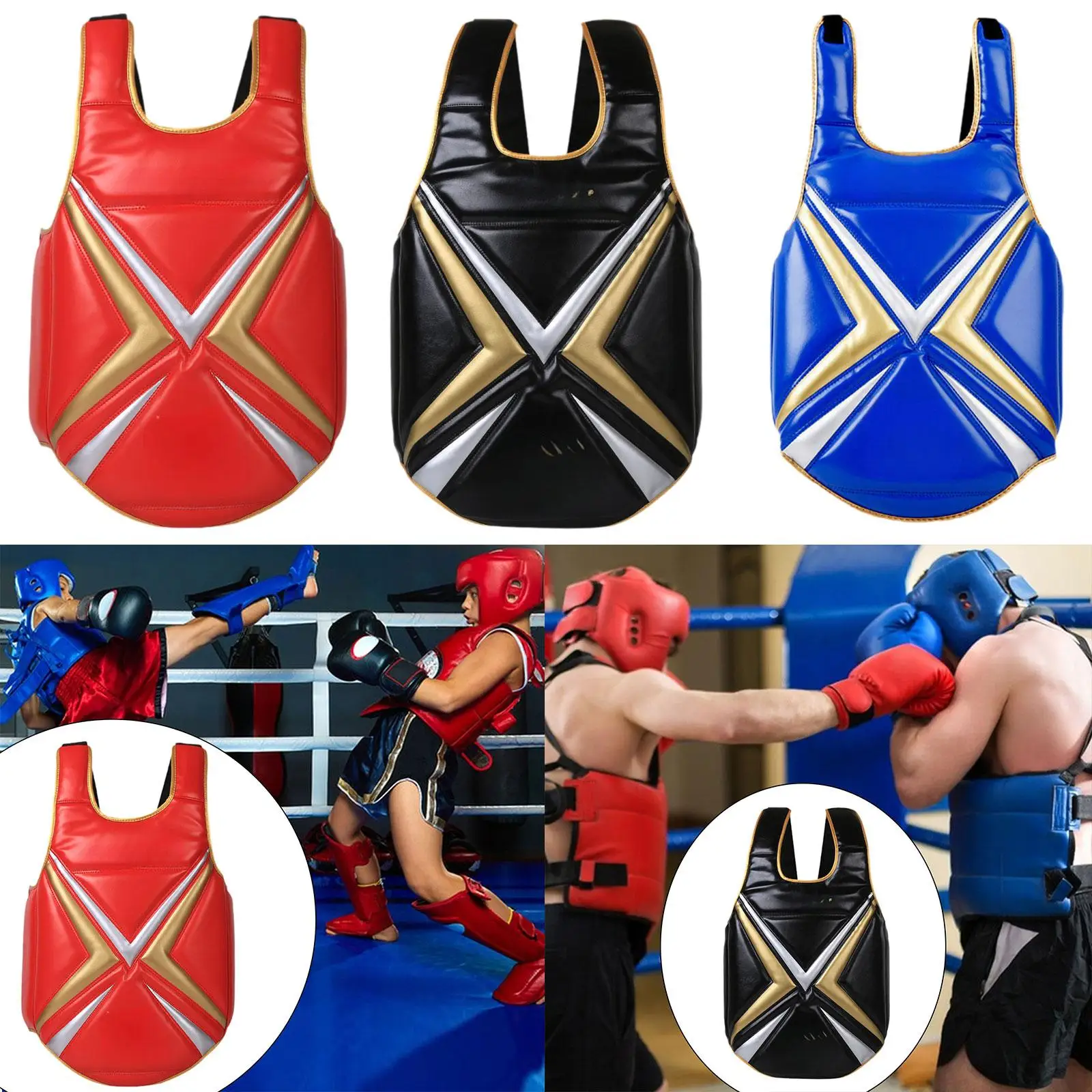 Karate Chest Protector Vest Soft Protective Gear for Sparring Home Gym Sanda