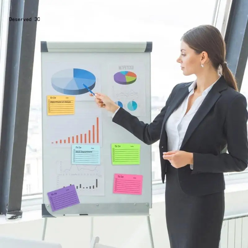 R9CB 9Pcs ��ƼĿ �޸� �е� 4x2.7in �÷� ��ƼĿ �޸� ���̵� ���� ���� �޸� �е�