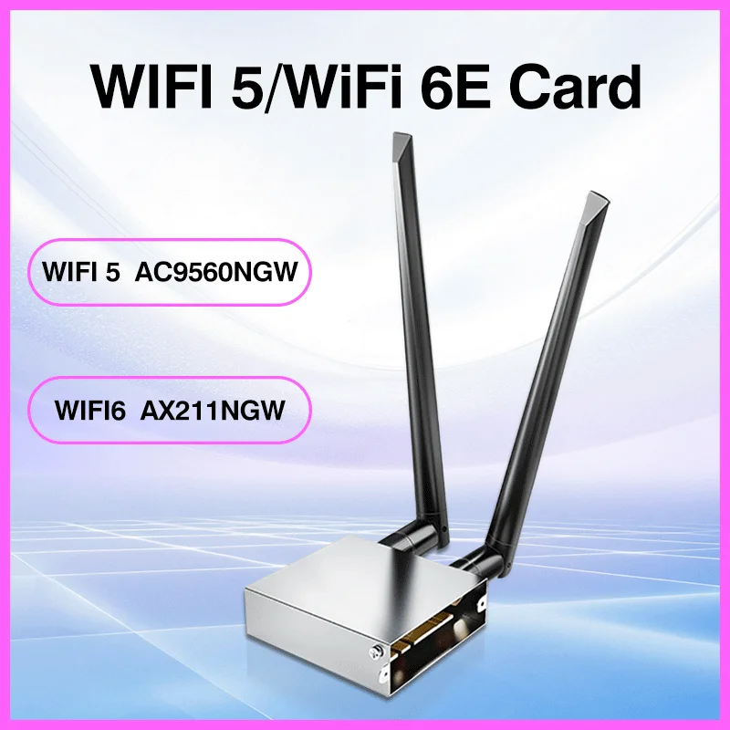 Placa WiFi Intel Wi-Fi 6E AX211 AX211NGW com WiFi GO Box