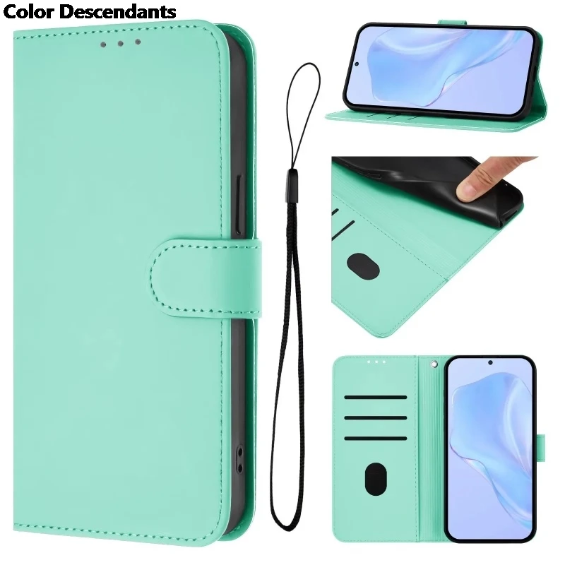 Premium PU Leather Flip Phone Case with Holder and Wallet Cover