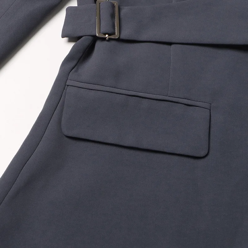 Mit neuen trend igen Damen Taille aushöhlen einfarbigen schlanken Blazer 2024 Herbst mode rücken freie lange Ärmel Mantel weiblich 1 ls155 – Detail 23