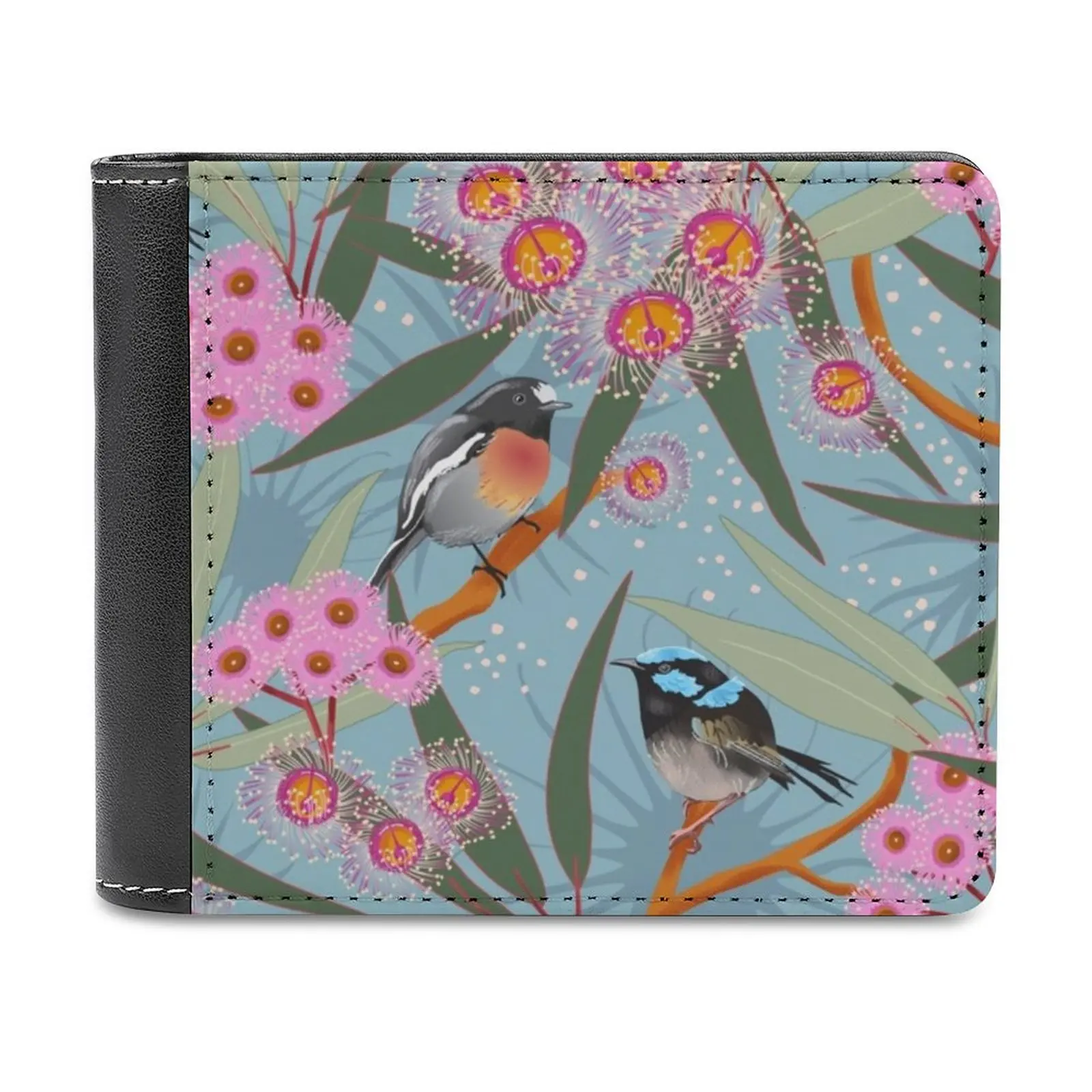 

Мягкие мужские кошельки из австралийского эвкалипта с цветами сказочного ворена и Робина, новый кошелек, держатели для кредитных карт для мужчин, кошельки для мужчин