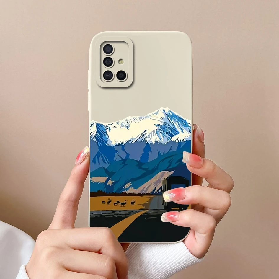 Fashion Design Shockproof Matte Liquid Silicone Soft Bumper Phone Case