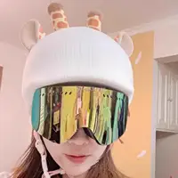 Ski Helmet Cover Funny Single Board Double Board Warm Ski Helmet Cover Personality Cover Unicorn Rabbit Ear Giraffe Lovely Goat 2