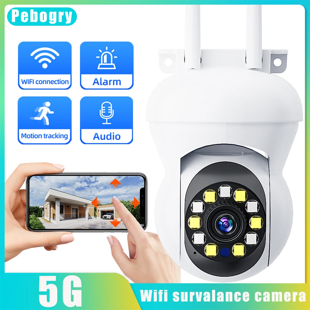 

Pebogry Wifi survalance camera security PTZ Outdoor wifi camera human detection two way audio night vision Wifi security camera