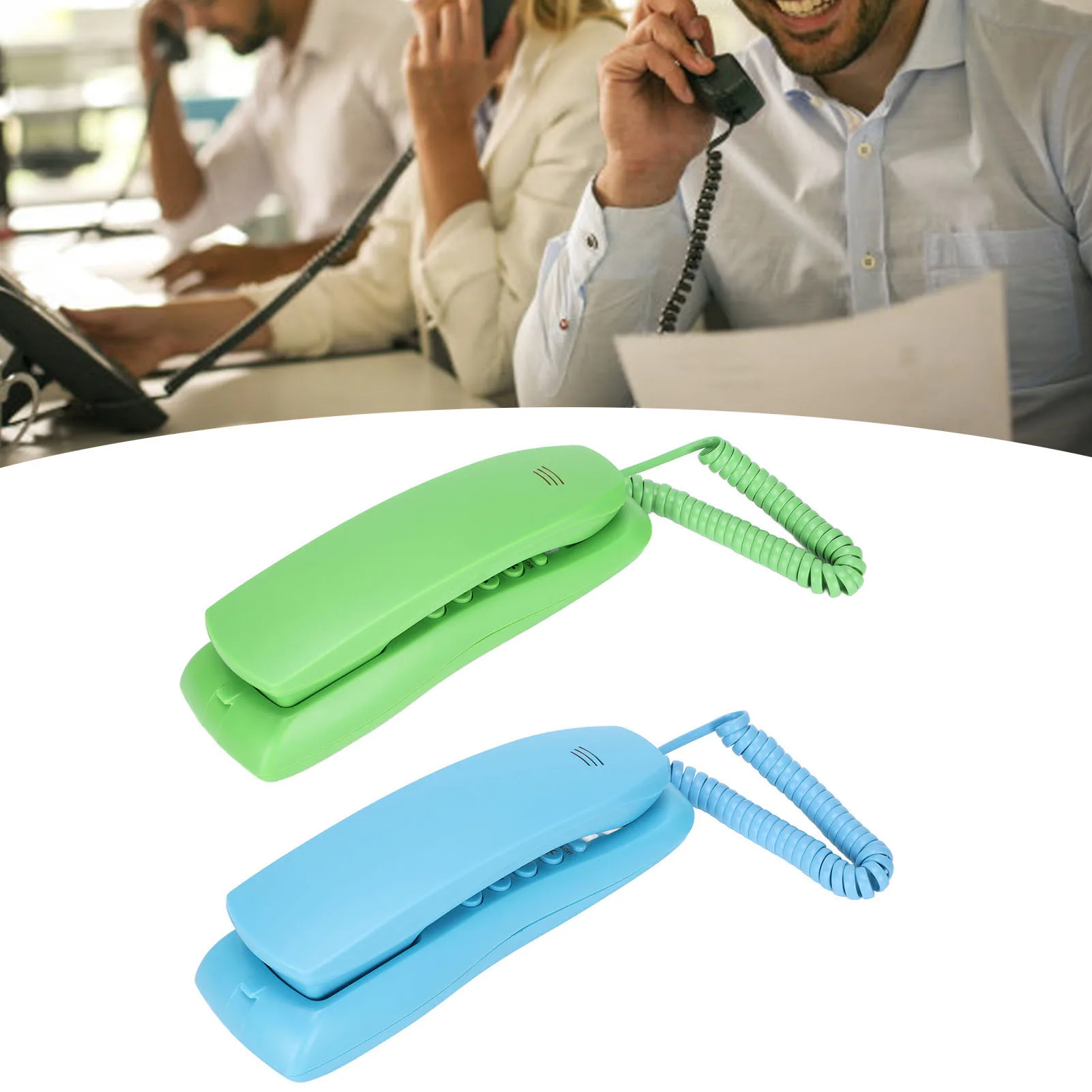 Landline Phone Wall Mountable Telephone Desktop Fixed Wired Phones with Mute Pause Function for Office Home Hotel Phone
