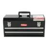 20-Inch Black Steel 2-Drawer Tool Box Chest with Lid Ergonomic Handle Secure Latches Ball-Bearing Slides Garage Workshop Storage 1