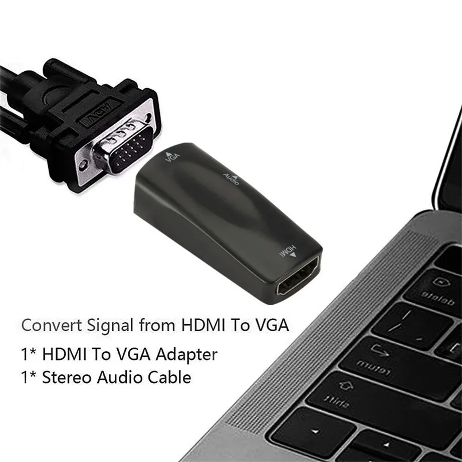 YIGETOHDE ̴ HDMI -VGA  , 1080P FHD   HD2VGA ȯ, PC Ʈ HDTV ǻ Ϳ