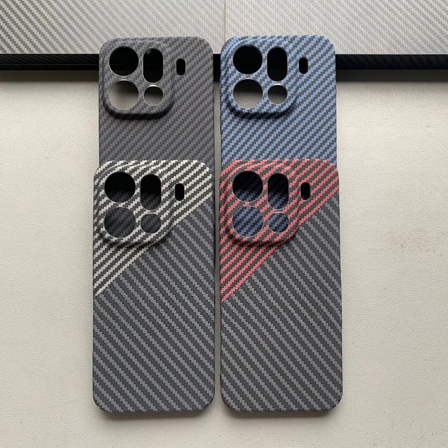 Carbon Fibre Slim Protective Hard Back Cover Case համար Smartphone