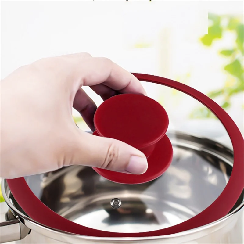 1/2/3PCS Pot Lid Knob Silicone Universal Pot Handle Replacement Kitchen Cookware Cover Knobs Pan Lid Black kitchen pot lid handles