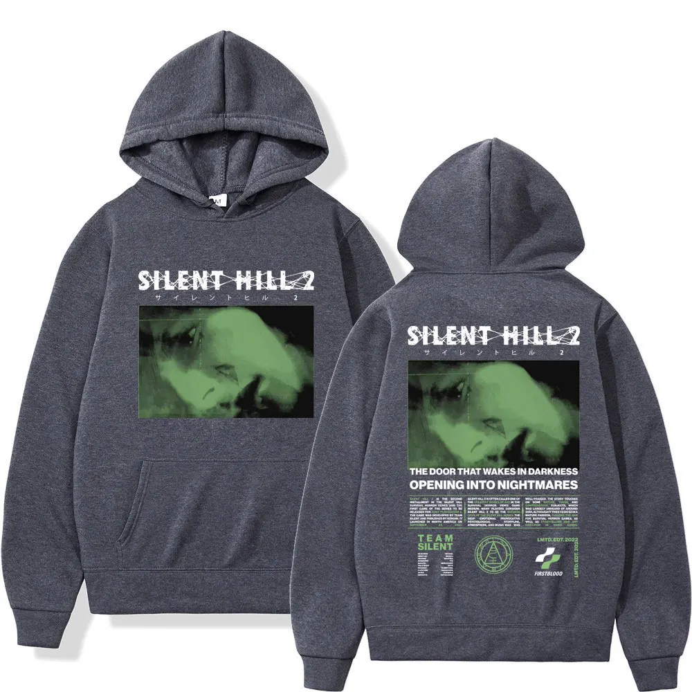 Game Silent Hill 2 Double Sided Print Hoodie Men Women Harajuku