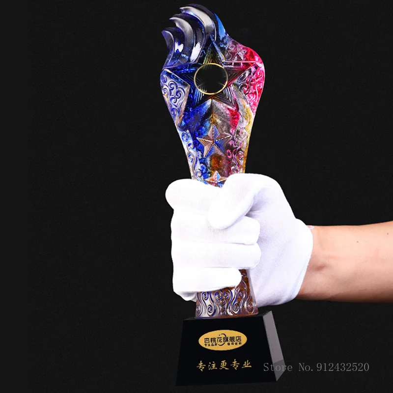 Crystal Trophy, Custom-made, annual meeting Award, Souvenirs, Home Decoration Collection, Creative, New Color