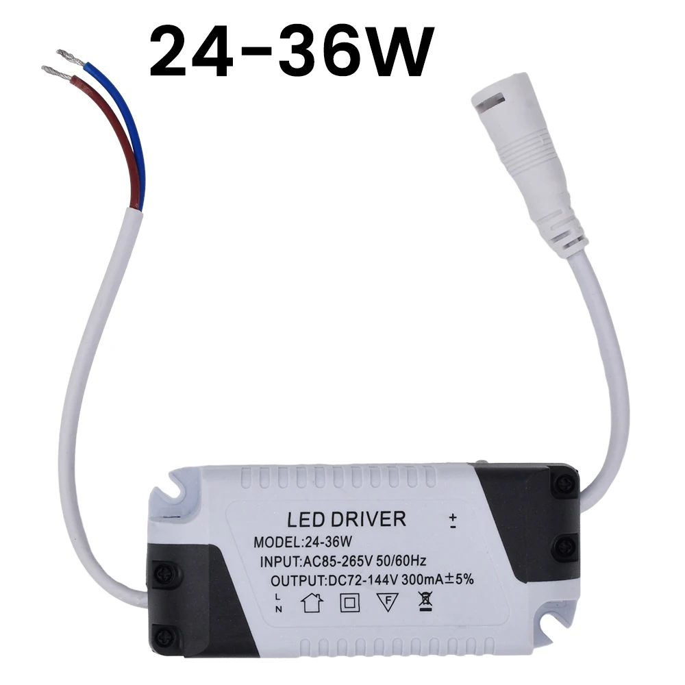 Comprar 1X Adaptador de controlador LED 8-24W, 24-36W, 36-50W Fuente de  alimentación de transformador para tira de LED