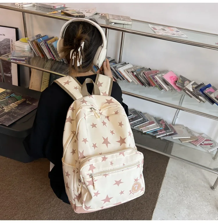 Kawaii Starry Large Capacity Harajuku College Backpack