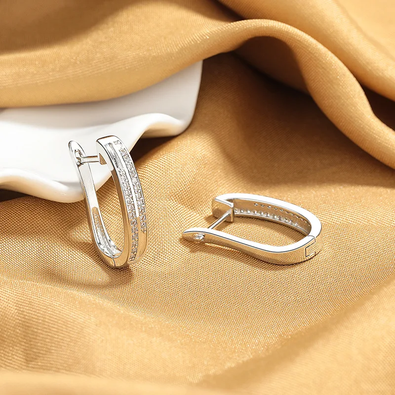 925 فضة أقراط عالية الجودة فاخرة للنساء رائعة طالب...