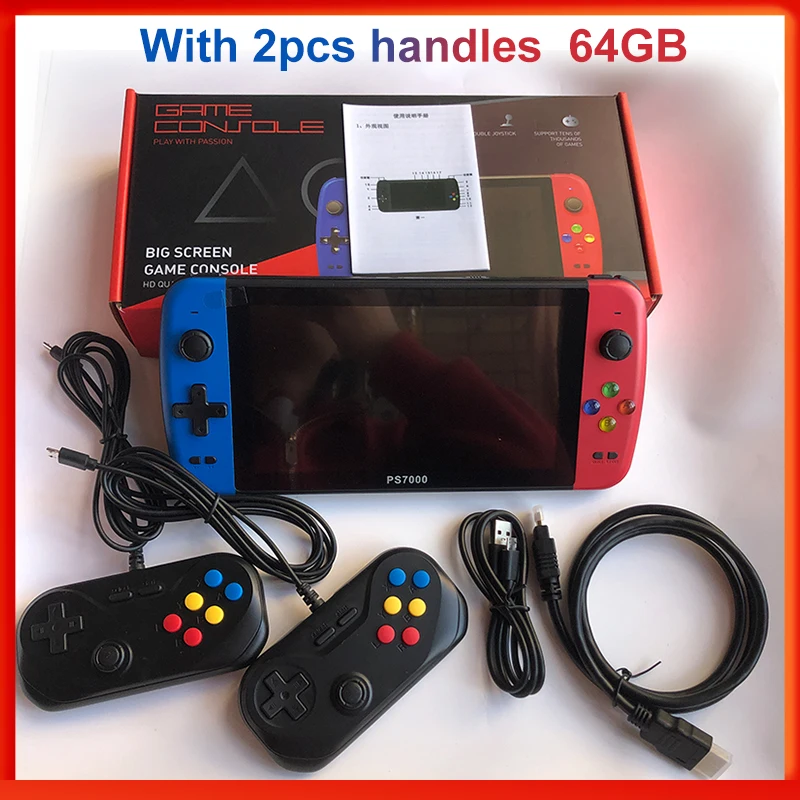 PS7000ポータブルHDビデオゲームコンソール 7 inch PS7000 128 Bit Handheld game console Big Screen HD