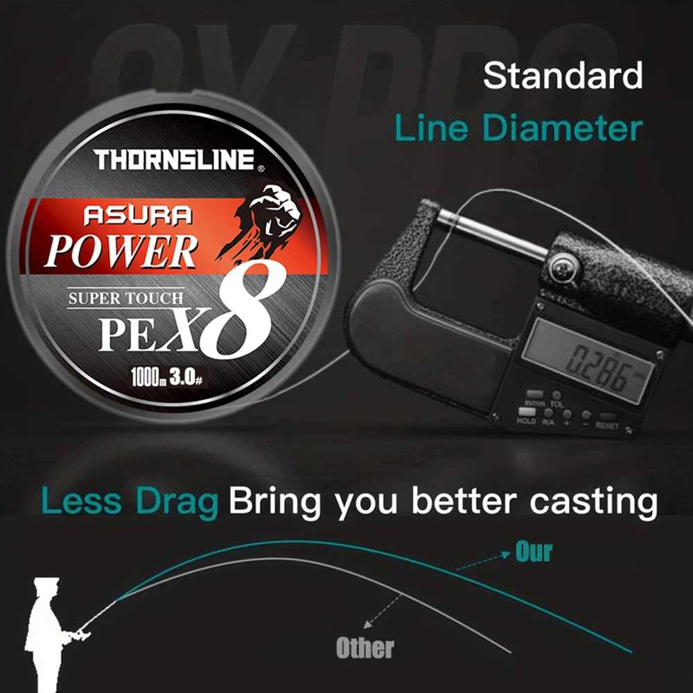 ThornsLine Braid Fishing Line X8 Upgrade Super Strong 8 Strands Multifilament PE Line 1000M Braided Line For Carp pesca 4
