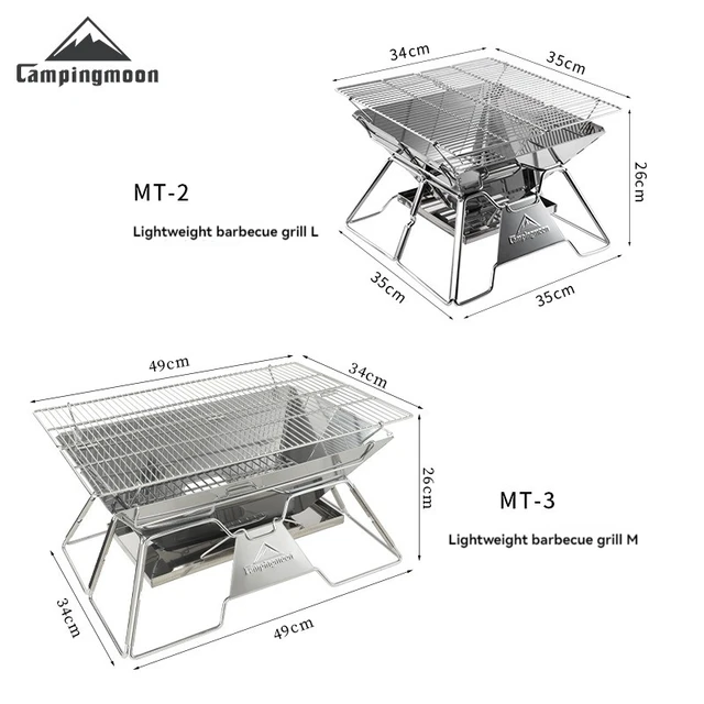 Large Folding Stainless Steel BBQ Grill 5