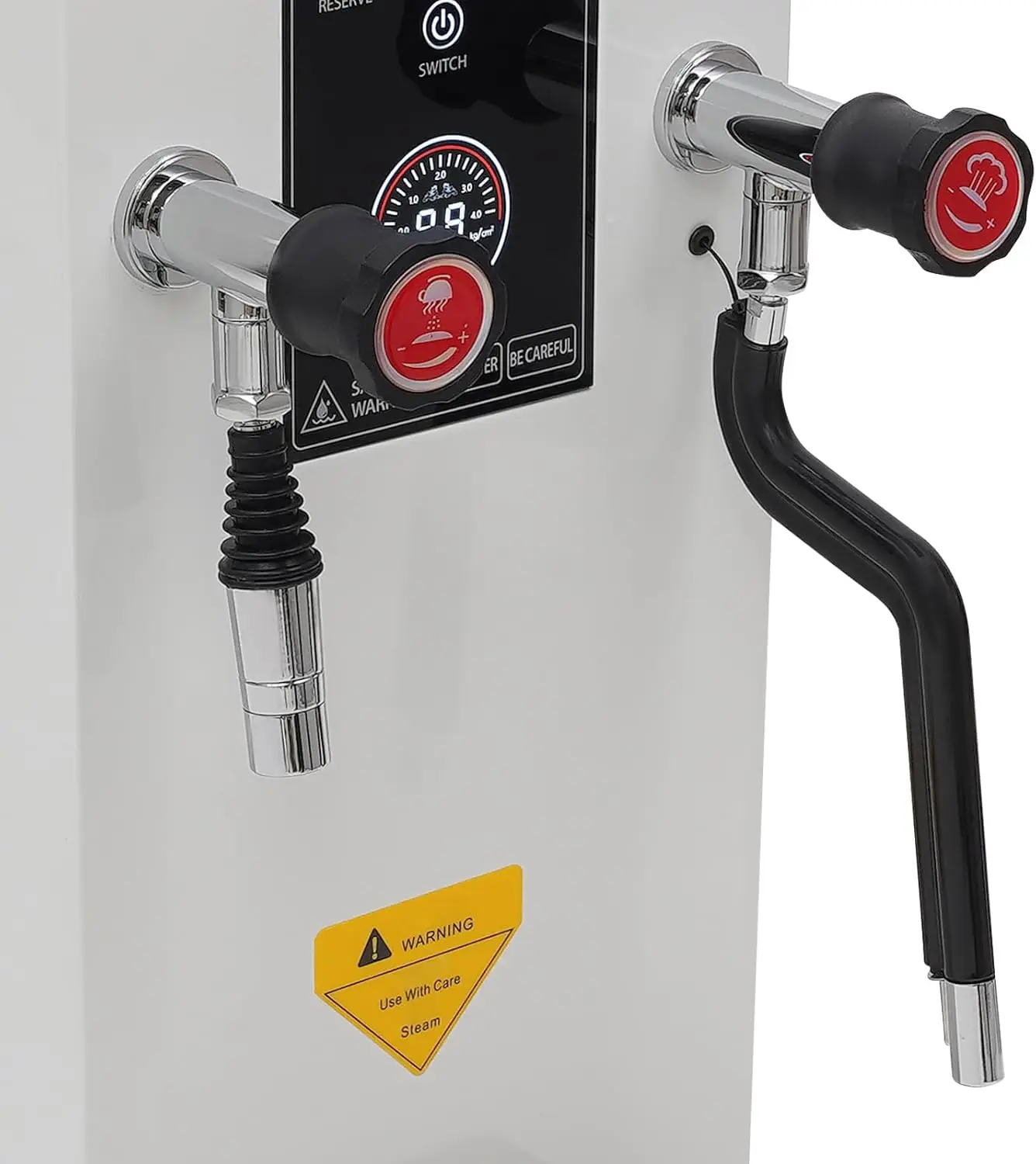 Steam Milk Frother 3.2Gal, 3000W Automatic Steam Boiling Water Machine, 2-Wand, Controllable 6
