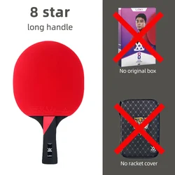 Elite Carbon Table Tennis Racket - Professional Ultra Offensive Paddle with Sticky Rubbers (E8-FL no bag)