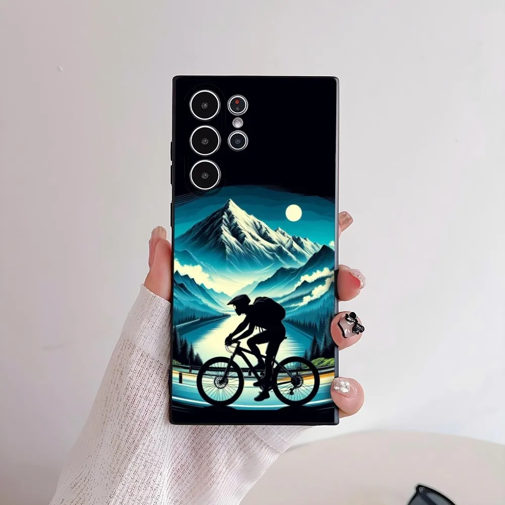 Radfahren Mountainbike Handyhülle für Samsung Galaxy S25 S24 S22 S23 Ultra S21 S20 Plus 5G Frosted Non-Slip Full Cover Soft Case – Detail 10