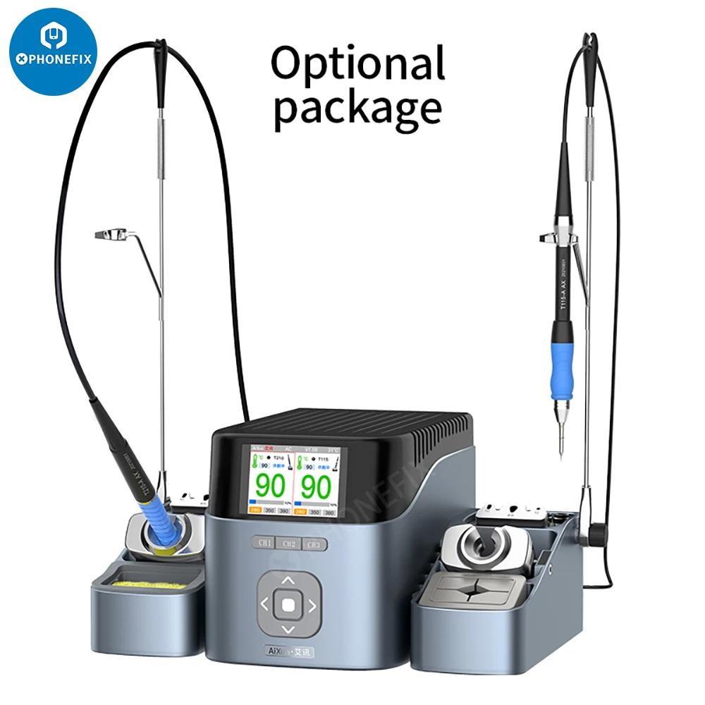

Aixun T420D Dual Channel Welding Station with T115 T210 T245 Soldering Iron Handle for PCB Repair Intelligent Soldering Station