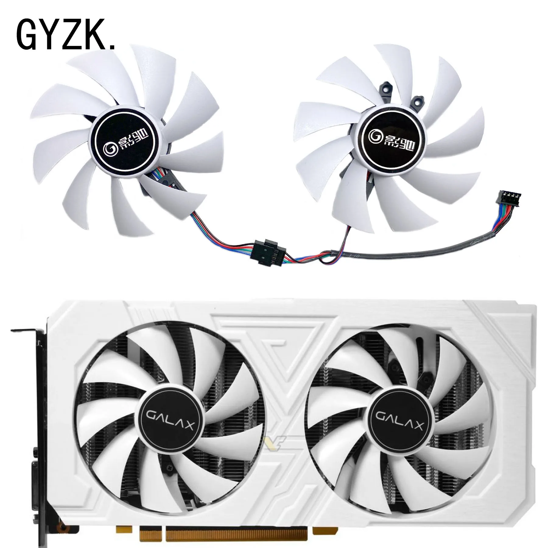 

Новый белый сменный вентилятор GA92S2U для видеокарты GALAX GeForce RTX2060 GTX1660 1660ti 1660S EX OC