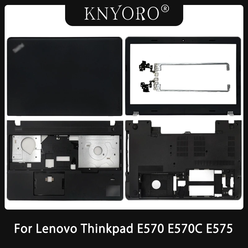 

NEW Case For Lenovo Thinkpad E570 E570C E575 LCD Back Cover Front Bezel Hinges Palmrest Bottom Case Top Lid Laptop Housing Black