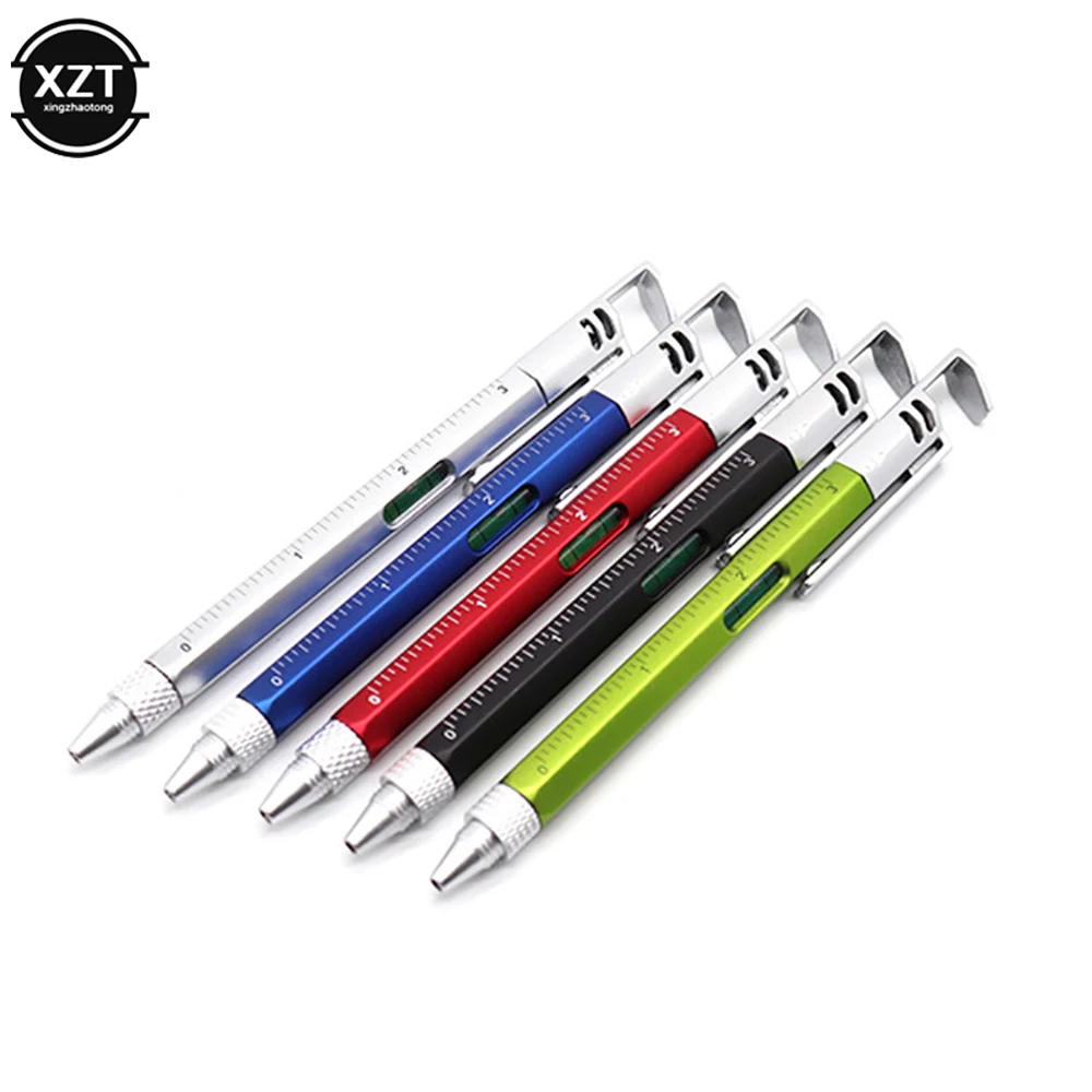 Multifunction Ballpoint Pen with Ruler Measuring Screwdriver School Office Supplies Student Stationery Pen for Phone Holder Gift fixtec socket wrench set hand tools kit 234pcs tools set with hex key measuring tape combination spanner screwdriver buy tools