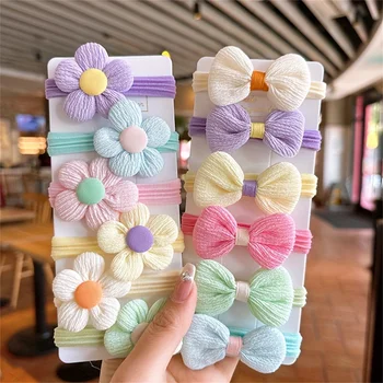 Sweet Flower Bow Hair Ties 1