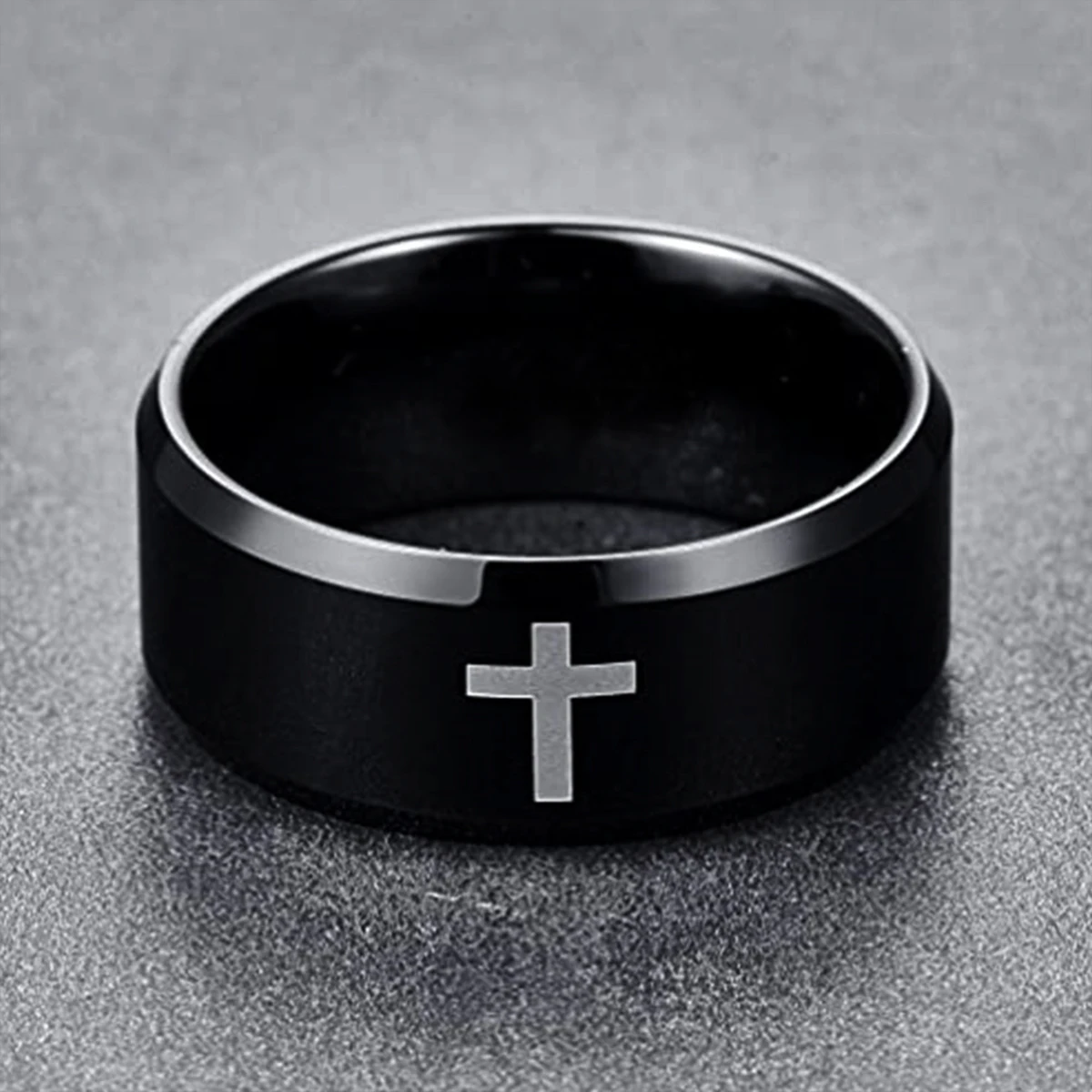 Stainless Steel Ring For Women Men Black Jesus Cross Casual Y2K Fashion Gothic Jewelry Gift cross jewelry cross rings womens ring finger rings jewelry rings ring jewelry