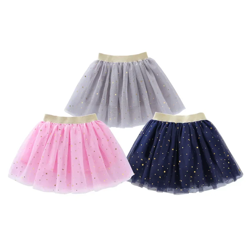 Kids Miniskirts Girls Princess Stars Tutu Baby Birthday Party Girl Skirt 2-10Years Child Faldas Elastic Clothes Pink Skirt ballet tutu skirt,children skirts