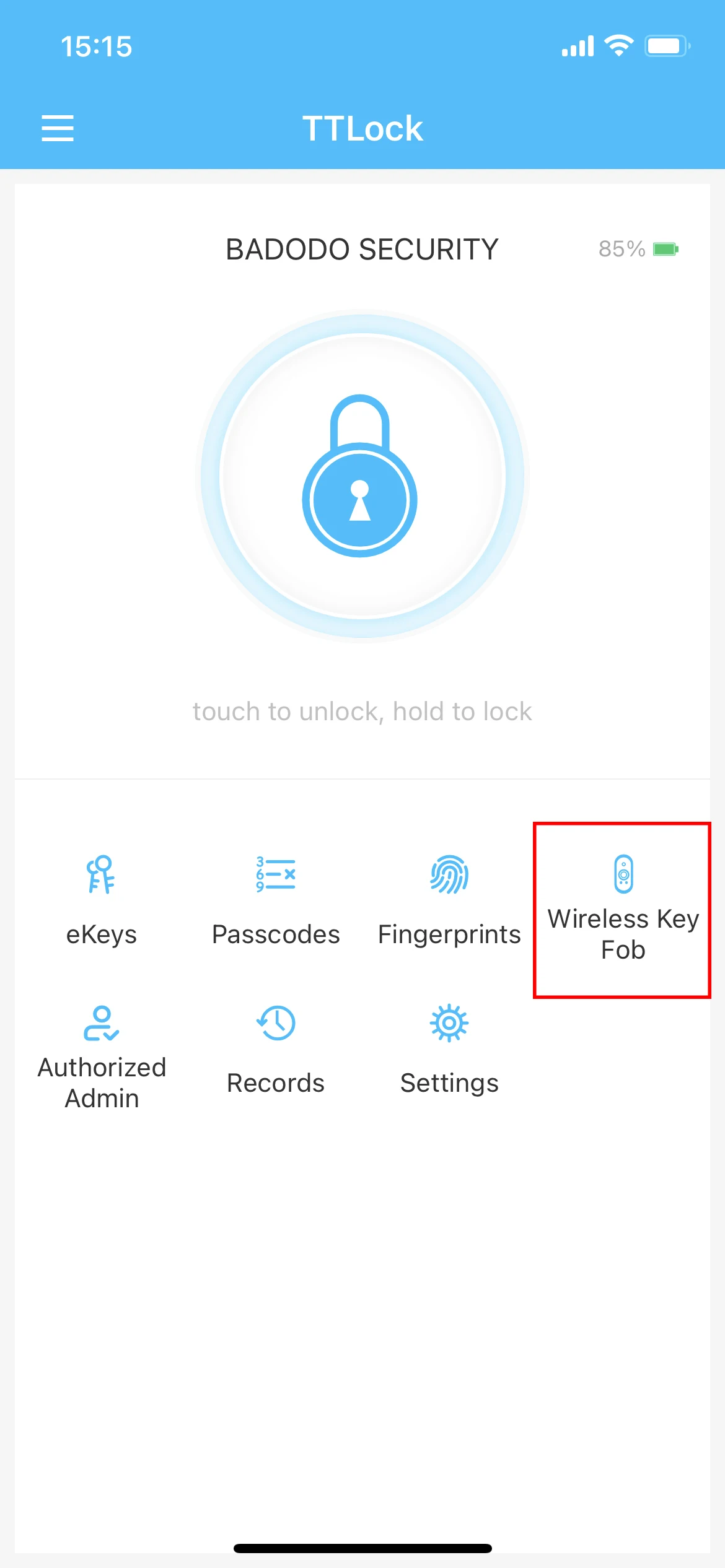 TTLOCK Remote Controller for Smart Electronic Cylinder Lock (For ttlock lock  )