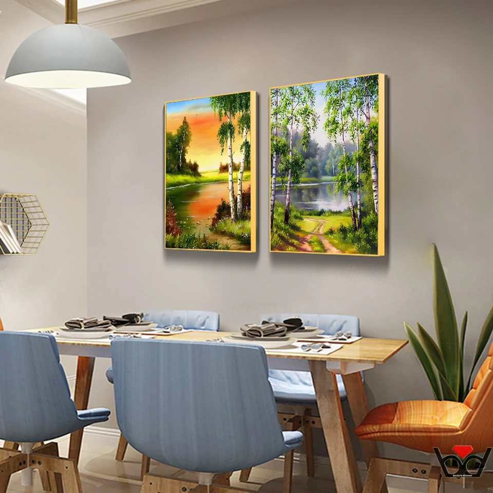 5D Diamond Painting Full Square / Round Diamond Mosaic Landscape Embroidery BRODERIE DIAMNT Autumn Scenery Art